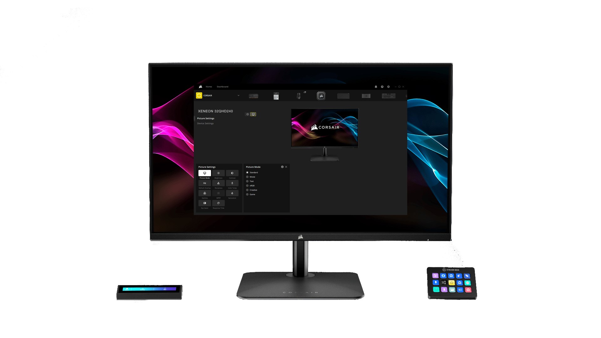 Монитор Corsair Xeneon 32UHD144-A, 32", 3840 x 2160, 144 Hz, i zi
