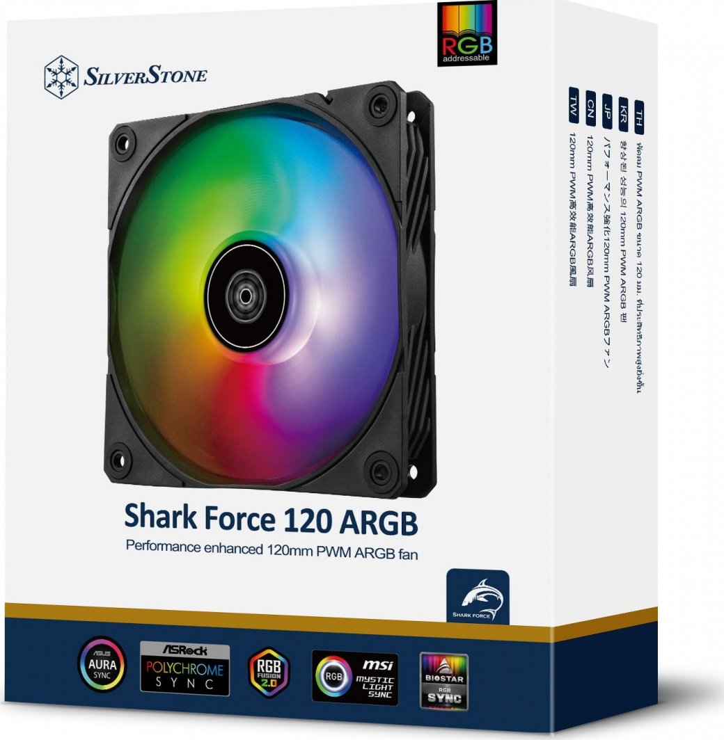 Ладилник SilverStone Shark Force 120 ARGB, 120 мм