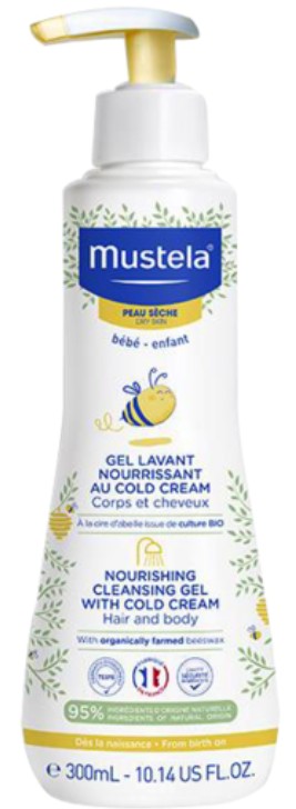Xhel pastrimi për trup dhe flokë me krem të ftohtë dhe dyll blete Mustela, 300 ml Xhel pastrimi për trup dhe flokë me krem të ftohtë dhe dyll blete Mustela, 300 ml