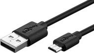 Goobay Micro-USB Кабел за Полнење и Синхронизација, 1 m, Црн