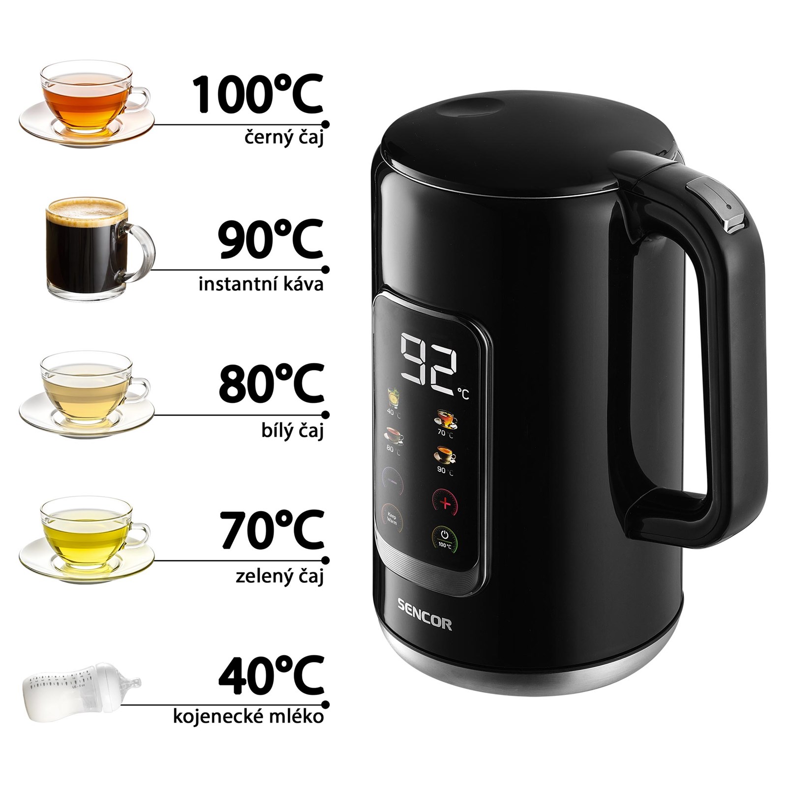 Vlues Uji Sencor SWK 0951BK, 1.7l 2200W, e zezë