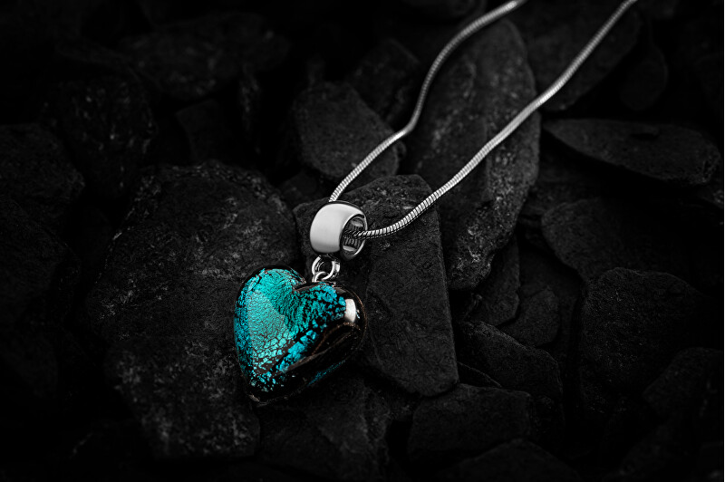 Qafore Lampglas Exceptional Turquoise Heart NLH5