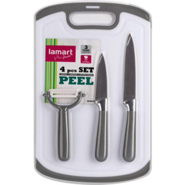 Set	thika + qëruese Lamart LT2097, të argjendta / bardha