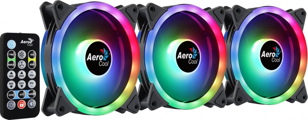 Ventilator Aerocool Duo 12 Pro 3-pack fan + Hub + Remote control