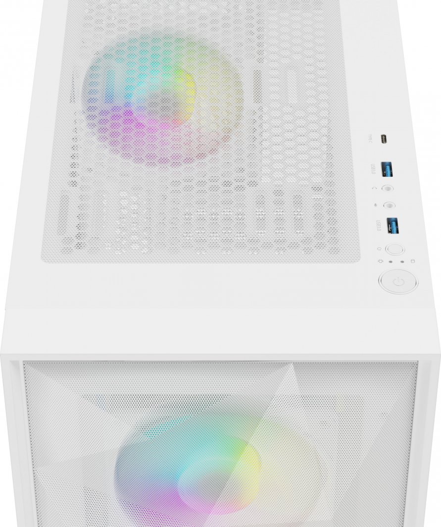 Куќиште за компјутер Genesis Diaxid 605 ARGB, бело, Midi Tower