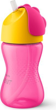Shishe për fëmijë Avent Kubek (SCF798 / 02), 300ml, e portokallët / rozë
