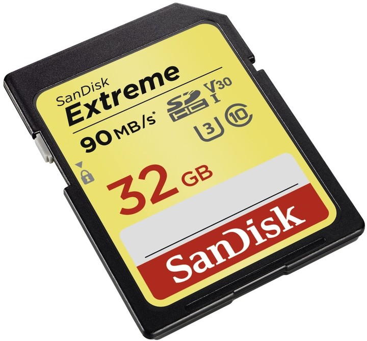 Kartë memorie SDHC SanDisk Extreme, UHS-I (U3), 32GB