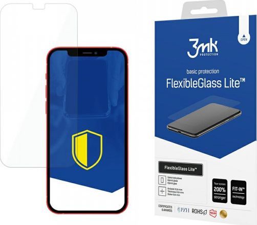 Xham hibrid mbrojtës 3MK FlexibleGlass Lite për iPhone 12/12 Pro, transparent