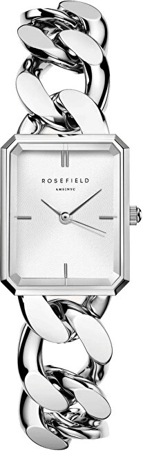 Orë dore për femra Rosefield The Octagon XS Studio Silver SWSSS-O56, e argjendtë