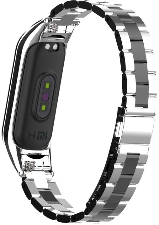 Rrip zëvendësues MAX për Mi Band 3/4, i argjendtë/zi