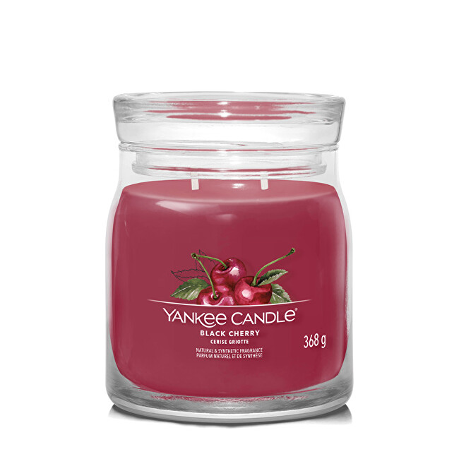 Qiri aromatik Yankee Candle Signature Medium Black Cherry, 368 g