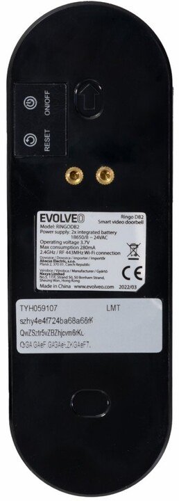Zile video smart me wireless + zile prizë EVOLVEO Ringo DB2, e zezë