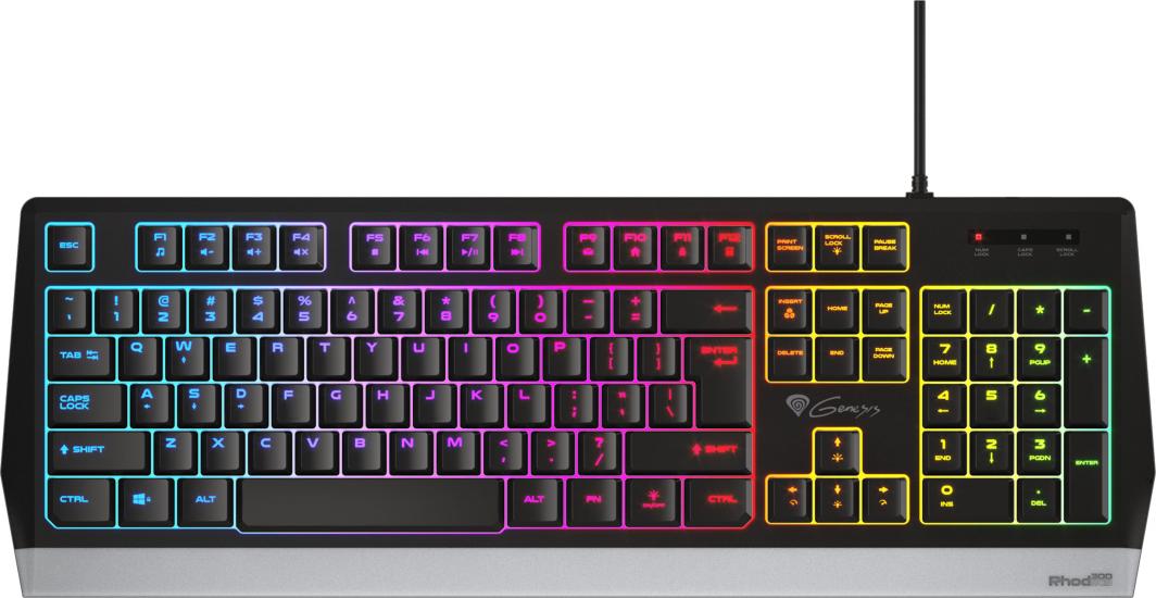 Tastierë Genesis Rhod 300 RGB, US, e zezë