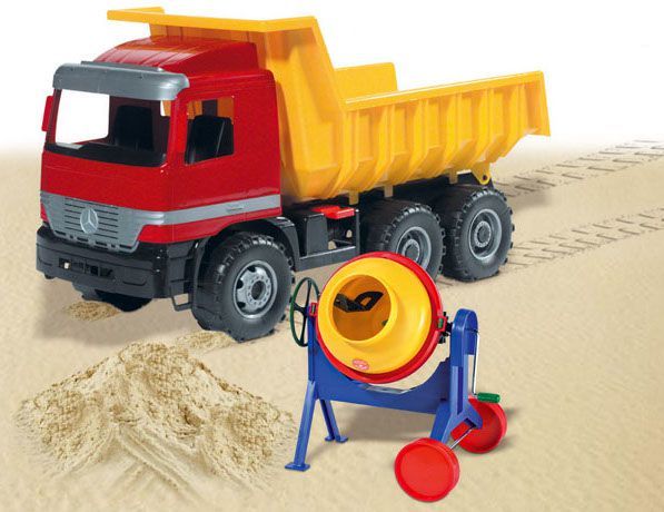 Lodër kamion Lena Tipper Truck 02031, 63cm, i kuq / i verdhë Lodër kamion Lena Tipper Truck 02031, 63cm, i kuq / i verdhë