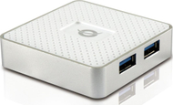 Hub USB Conceptronic me 4-porte USB 3.0, i bardhë  Hub USB Conceptronic me 4-porte USB 3.0, i bardhë