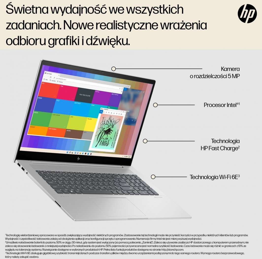 Laptop HP Envy 17-cw0229nw, 17.3", Intel Core i5 13500H, 16 GB RAM, 512 GB SSD, i argjendtë