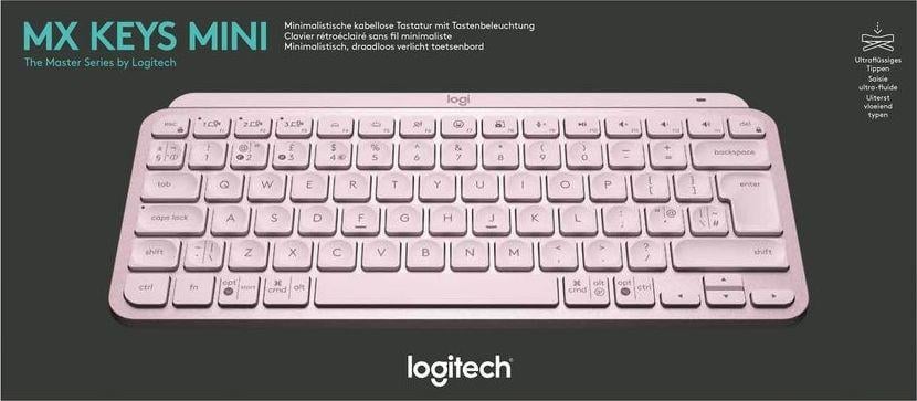 Logitech MX Keys Mini Безжична Осветлена Тастатура, Rose