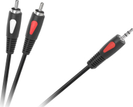 Kabllo Cabletech 3,5 mm - RCA (Cinch) x2 1m (KPO4004-10), e zezë Kabllo Cabletech 3,5 mm - RCA (Cinch) x2 1m (KPO4004-10), e zezë