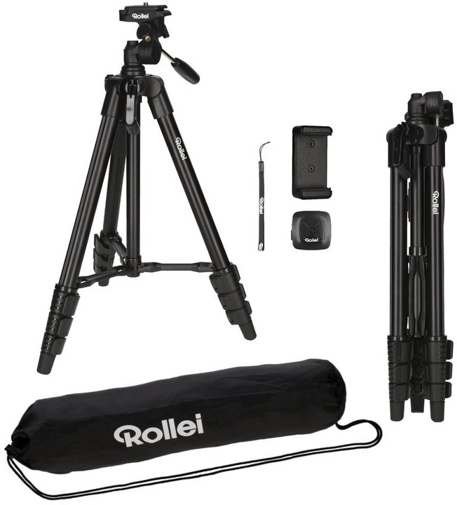 Mbajtëse tripod Rollei për telefon dhe aparatë fotografik
