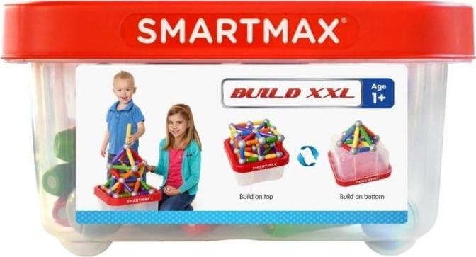 Blloqe magnetike edukative SmartMax (SMX908), 100 elemente, shumëngjyrëshe