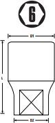 Fole gjashtëkëndore Stanley STMT72880-8B, 1/4", 9mm
