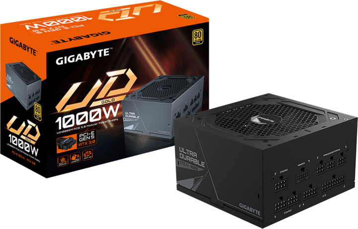 Burim energjie GIGABYTE UD1000GM PG5 Rev.2.0 1000W 80+ Gold 120mm fan