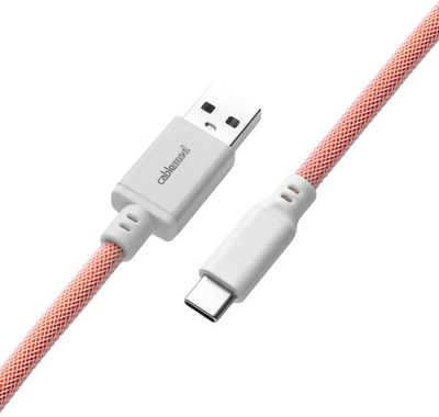 Kabllo spirale CableMod Classic, USB-C/USB-A, 1,5m, e portokalltë