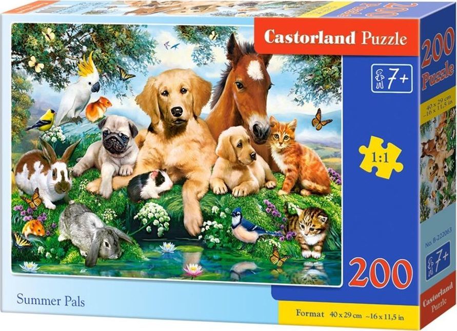 Lodër puzzle Castorland Summer Pals, 7+, 200 elemente