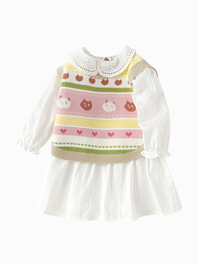 Fustan  Jelek - Sweetheart Knit Set