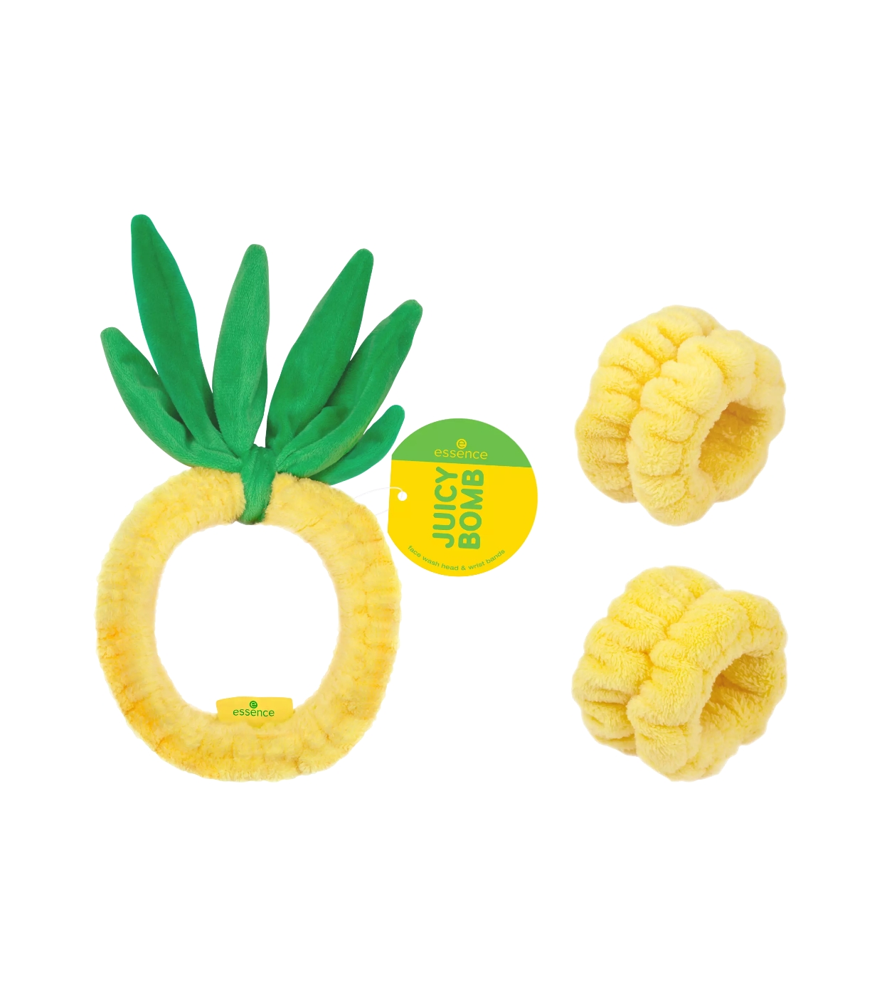 Set shirit për kokë dhe duar Essence Juicy Bomb Party, 01 Pineapple Party, 3 copë
