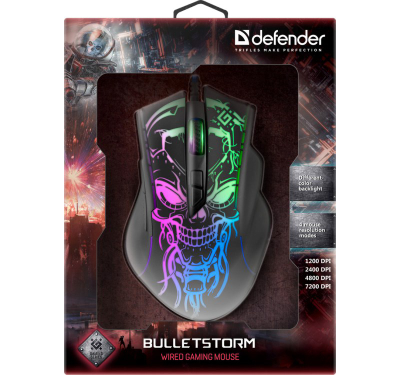 Maus Defender GM-928 BULLETSTORM, Gaming, USB Type-A, i zi
