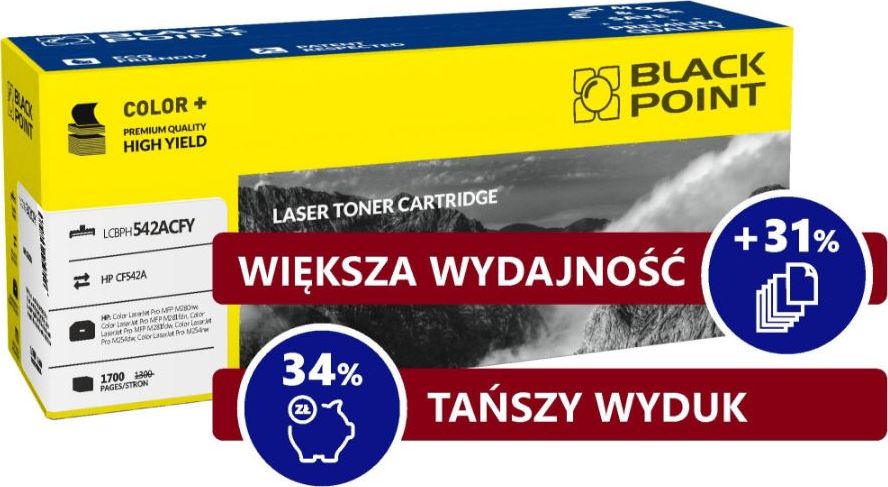 Tonerë Black Point, i verdhë