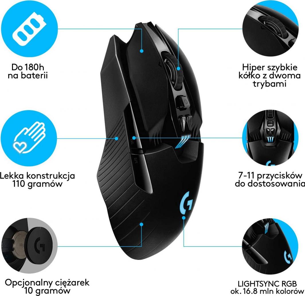 Maus Logitech G903 Lightspeed (910-005672), i zi