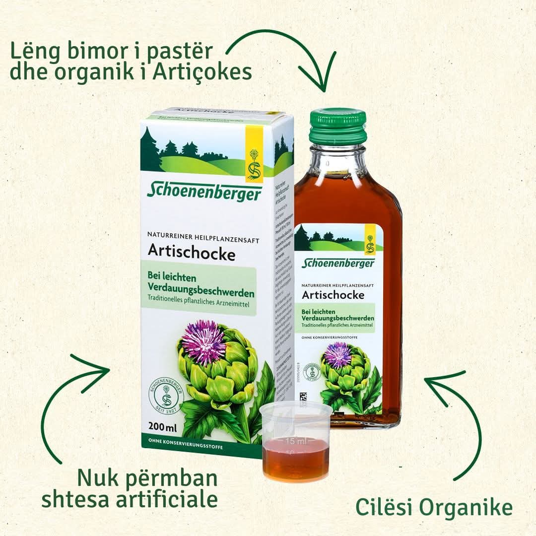 Schoenenberger - ARTIÇOKA, 200 ml - Lëng bimor për tretje të shëndetshme