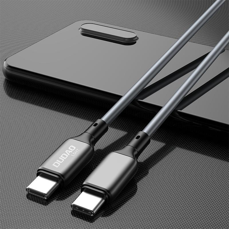 Kabllo Dudao USB USB- B - USB-C 1 m, e argjendë