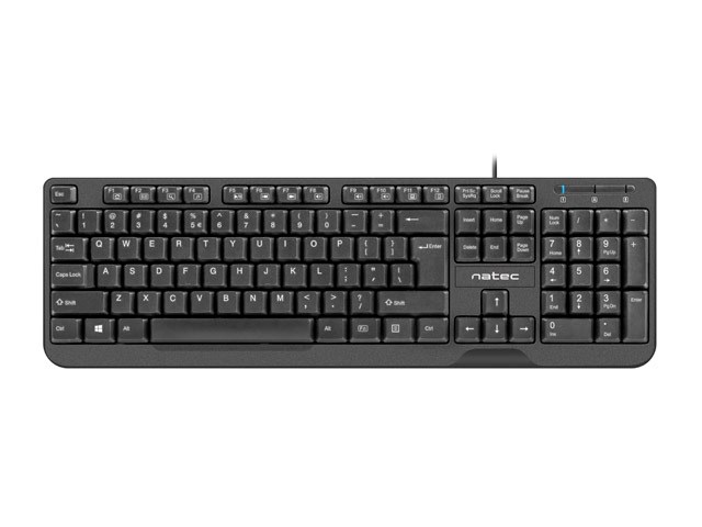 Natec Trout Slim USB Тастатура, US Распоред, Црна