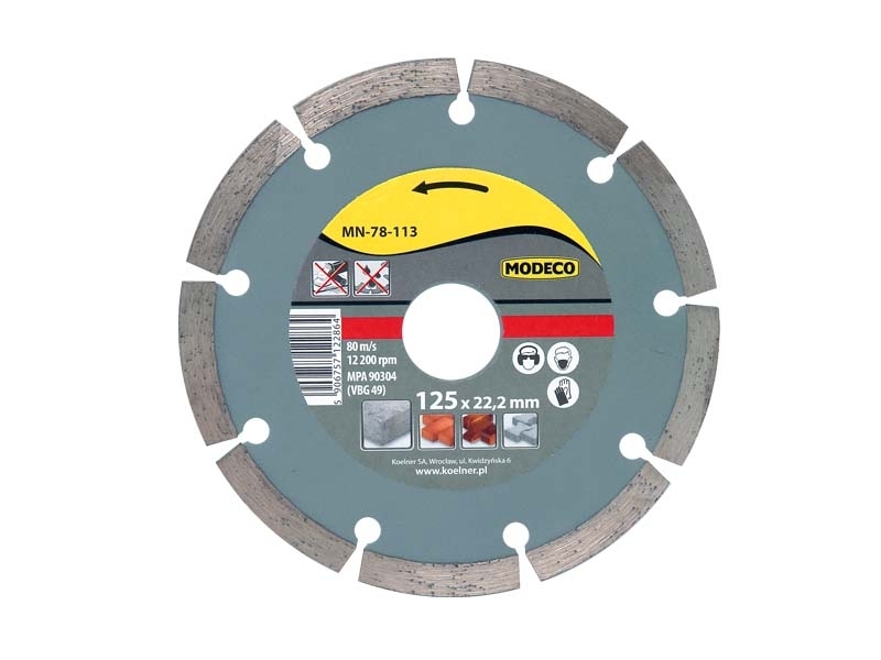 Rrota bluarëse me diamant të segmentuar Modeco URAN 230mm - MN-78-115 