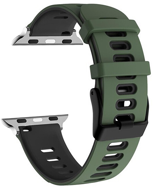 Rrip për orë të mençur 4wrist Apple Watch 38/40/41 mm, i zi/gjelbër