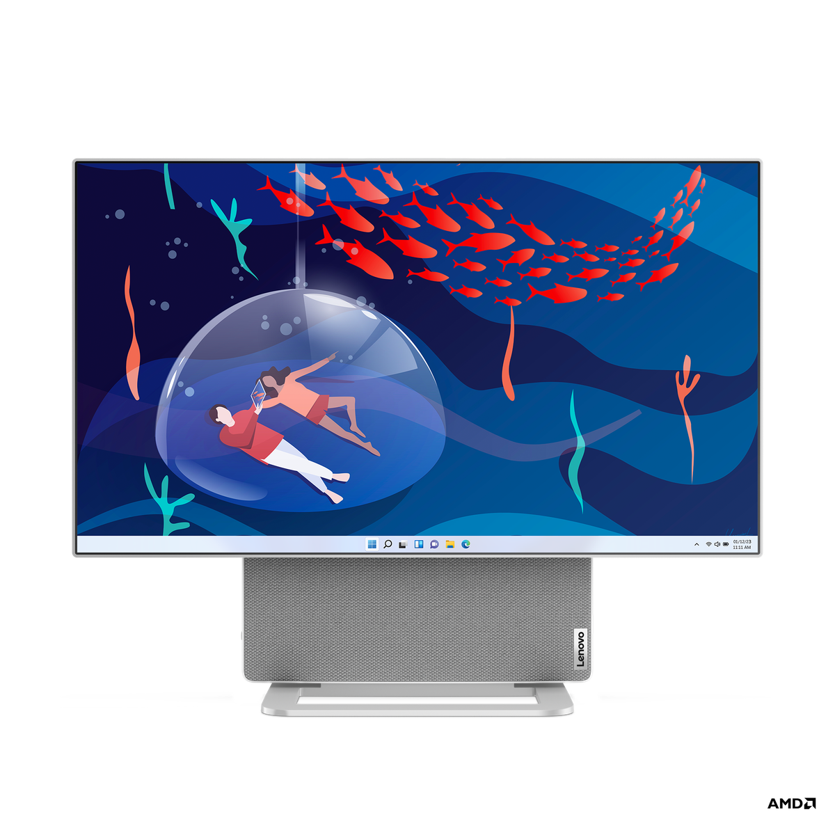 Kompjuter Lenovo AIO Yoga 7, 27", AMD Ryzen 7 8845HS, 16GB RAM, 512GB SSD, AMD Radeon 780M Graphics, i hirtë