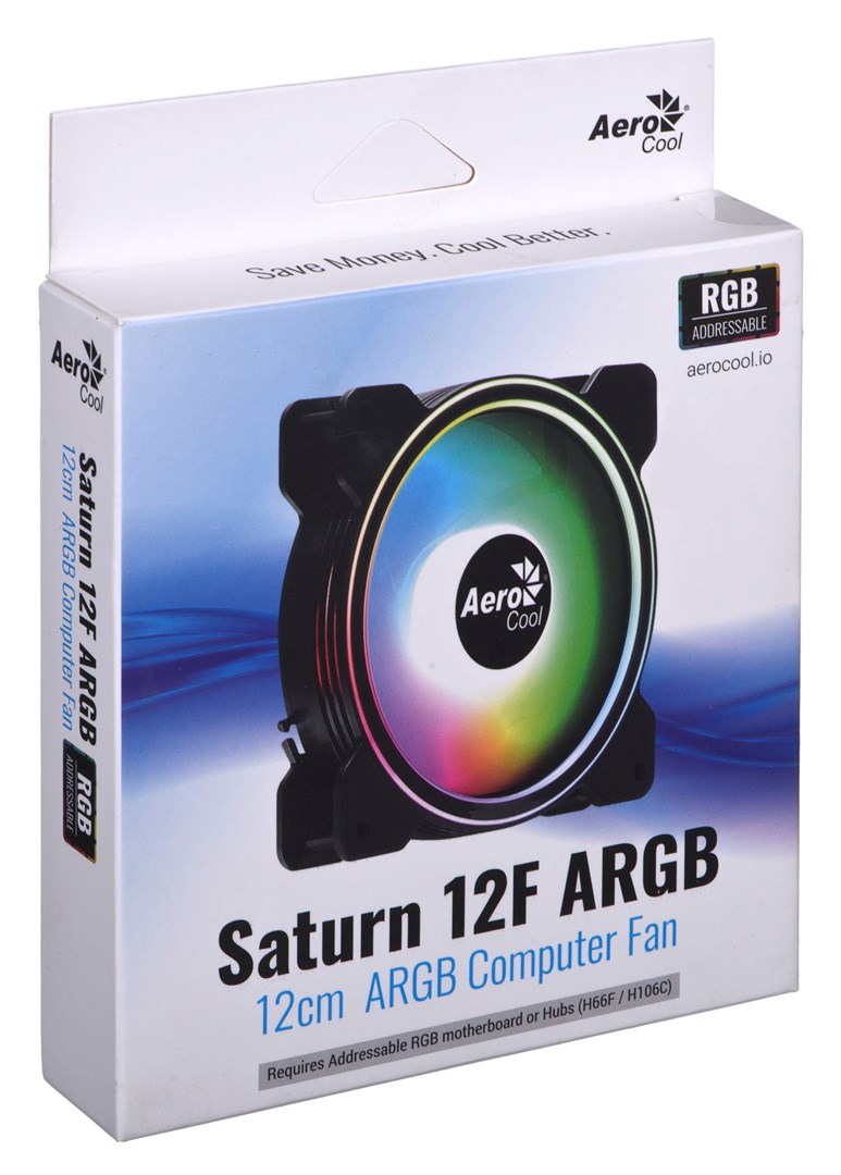 Ftohës Aerocool PGS SATURN 12F ARGB, 12 cm, i hirtë