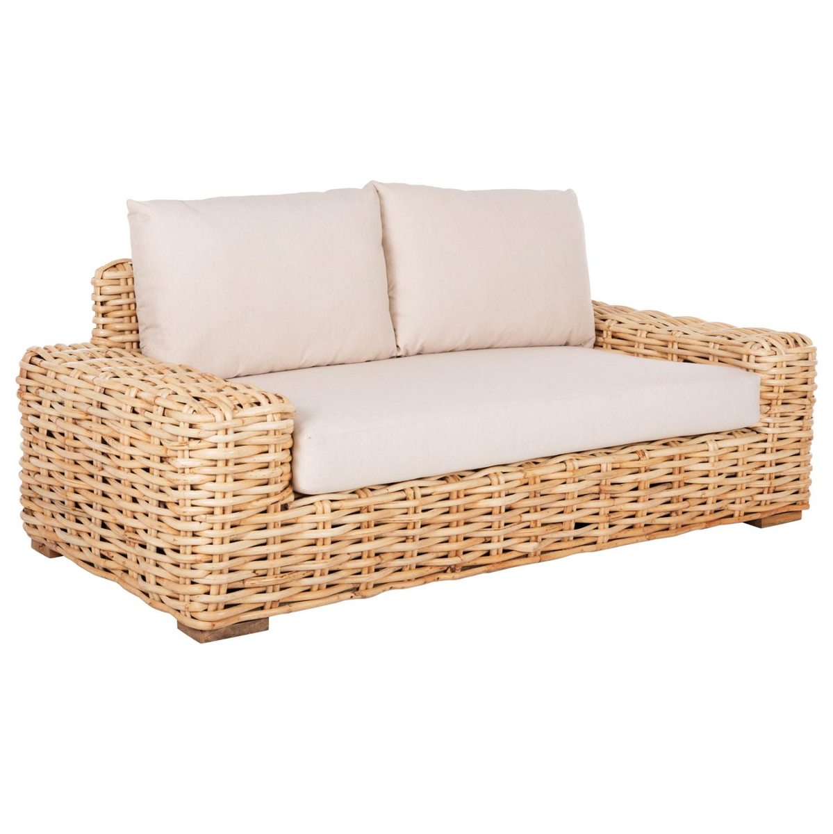 Divan i jashtëm 2-ulëse Tropel 192x88x70-85Hcm (HM9809), bardhë