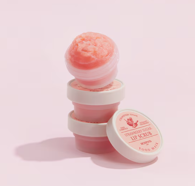 Maskë për buzë Skinfood Strawberry Sugar Food Scrub, 21 ml