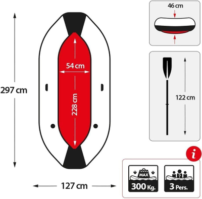 68373 VARKE MARINER 3  SET 297cmx127cmx46cm
