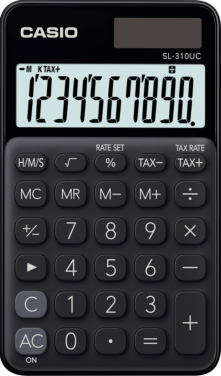 Kalkulator Casio (SL-310UC-BK-S), i zi