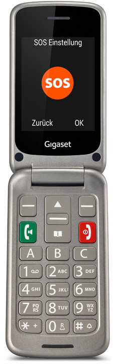 Celular Gigaset GL590, 2.8'', 32GB, i hirtë