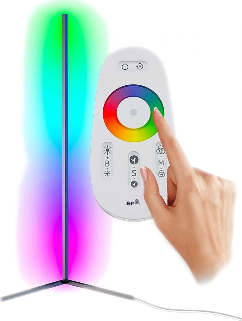 Llambë dyshemeje Mozos LED LC-RGB, e zezë