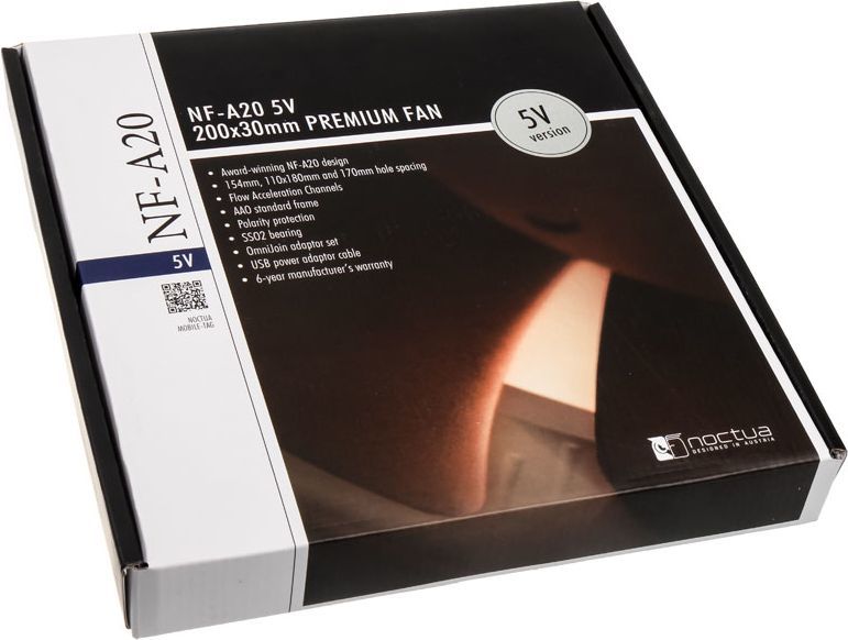 Ftohës Noctua NF-A20 5V, 200 mm