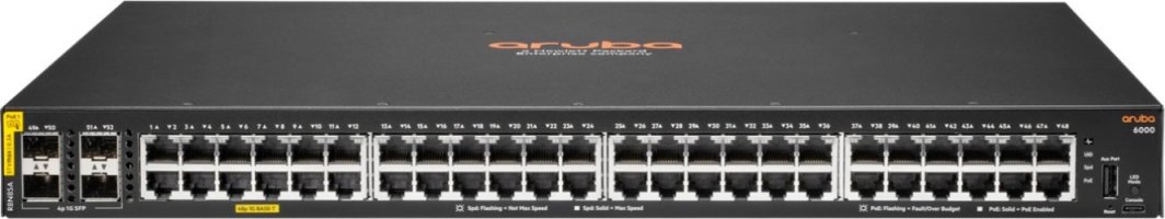 Switch HP Aruba CX 6000, 48G, R8N85A, 370W PoE, i zi