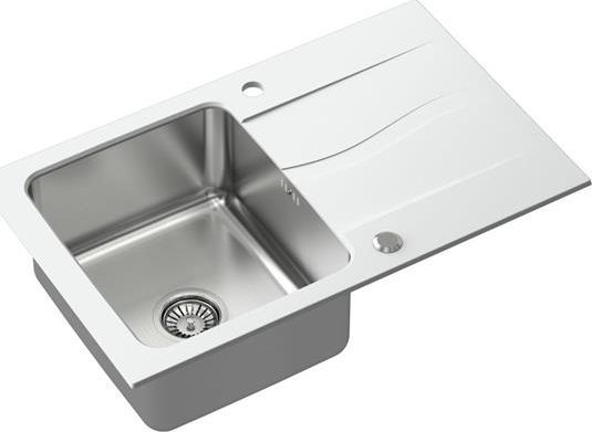 Lavaman me rubinet manual Steiner Michael, 780 x 480 x 180 mm, i bardhë