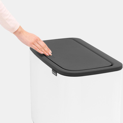 Kosh i mbeturinave me ndarje Brabantia, 3 x 11 l, i bardhë